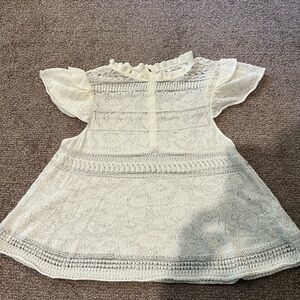 Anthropologie Lace Ivory Top